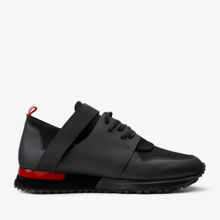 Vinci Leather Sneakers The Reno Black and Red Leather Sneaker 8211 Men