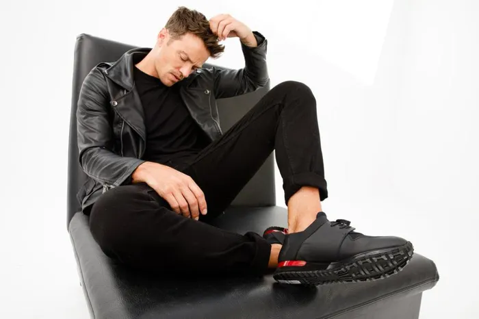 Vinci Leather Sneakers The Reno Black and Red Leather Sneaker 8211 Men