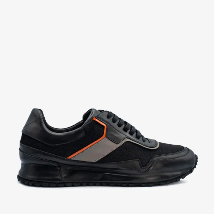 Vinci Leather Sneakers The Tach Black Leather Sneaker 8211 Men