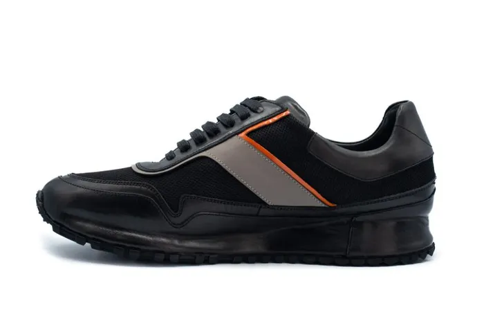 Vinci Leather Sneakers The Tach Black Leather Sneaker 8211 Men