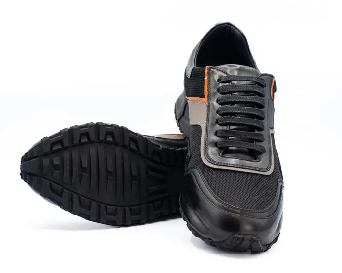 Vinci Leather Sneakers The Tach Black Leather Sneaker 8211 Men