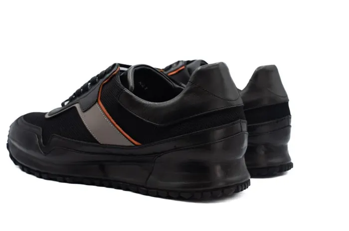 Vinci Leather Sneakers The Tach Black Leather Sneaker 8211 Men