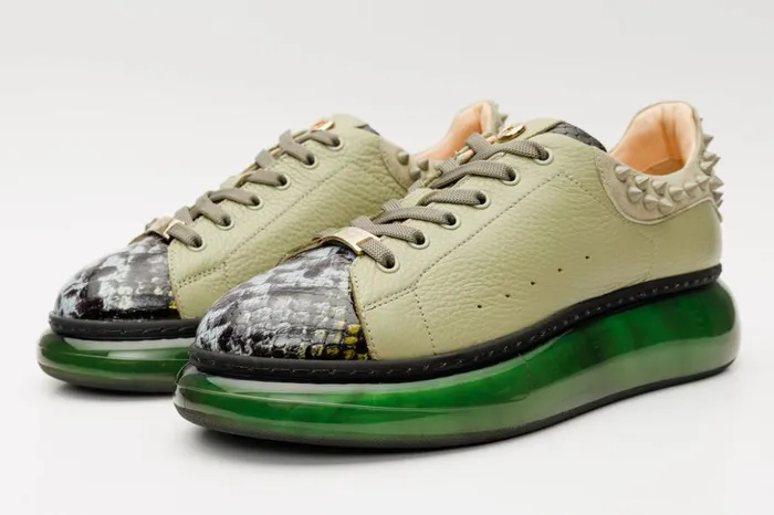 Vinci Leather Sneakers The Venezia Green Leather Sneaker 8211 Women