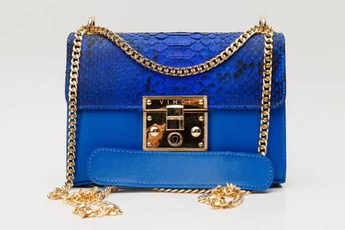 Vinci Leather Women Bags The Toskana Sax Blue Pythn Leather Handbag 8211 Women