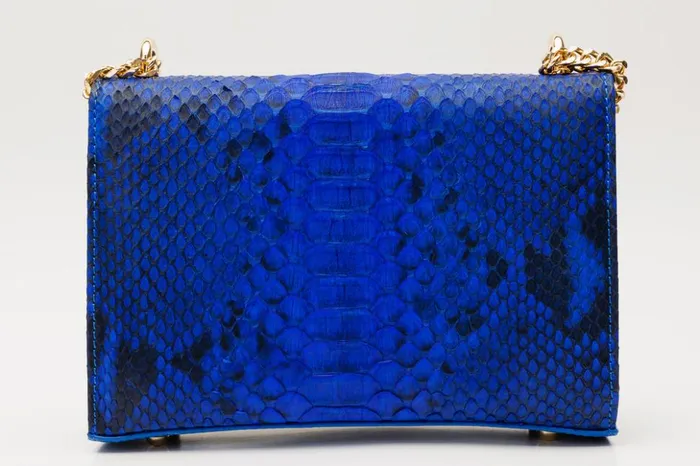 Vinci Leather Women Bags The Toskana Sax Blue Pythn Leather Handbag 8211 Women