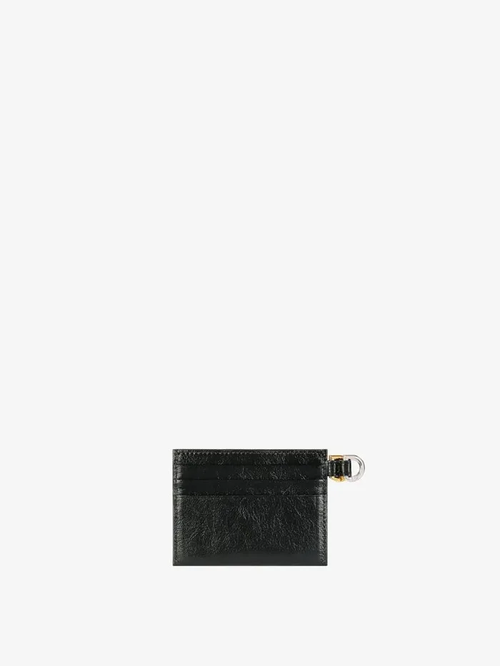 Voyou Card Holder In Leather Black Women Givenchy Wallets and Card Holders