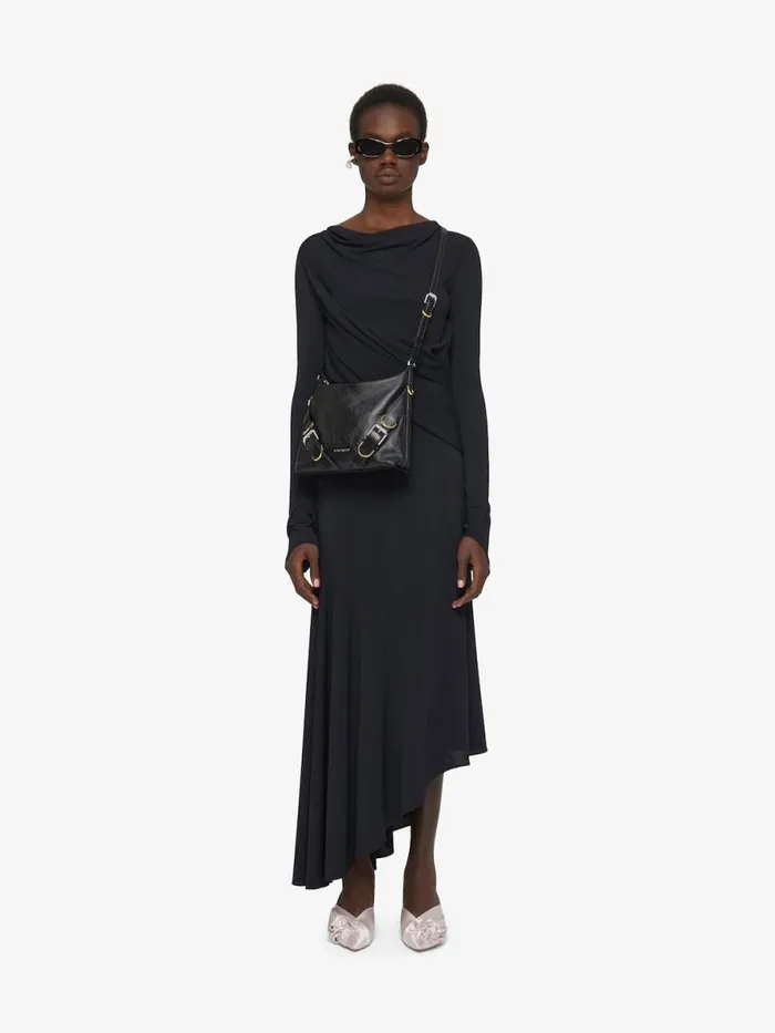 Voyou Crossbody Bag In Leather Black Women Givenchy Crossbody Bags