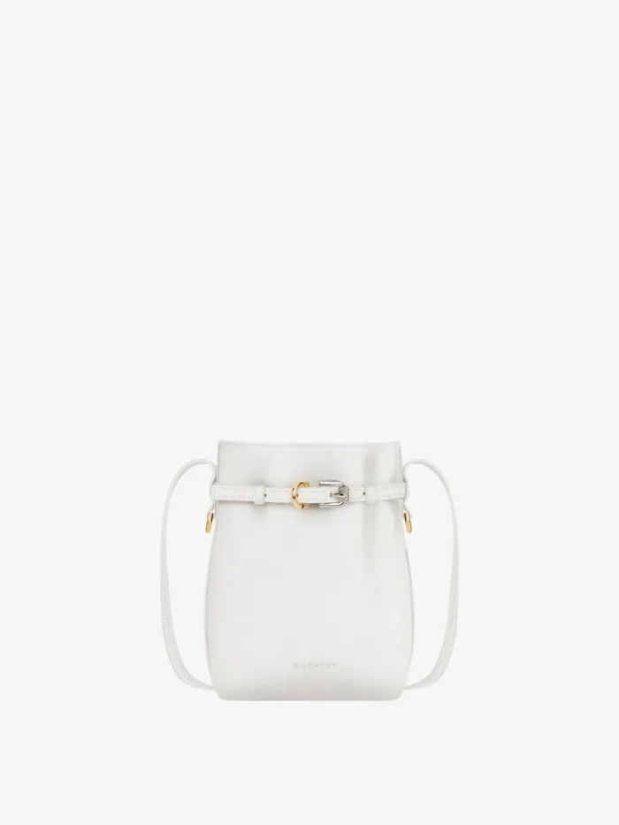 Voyou Phone Pouch In Leather Ivory Women Givenchy Micro Bags
