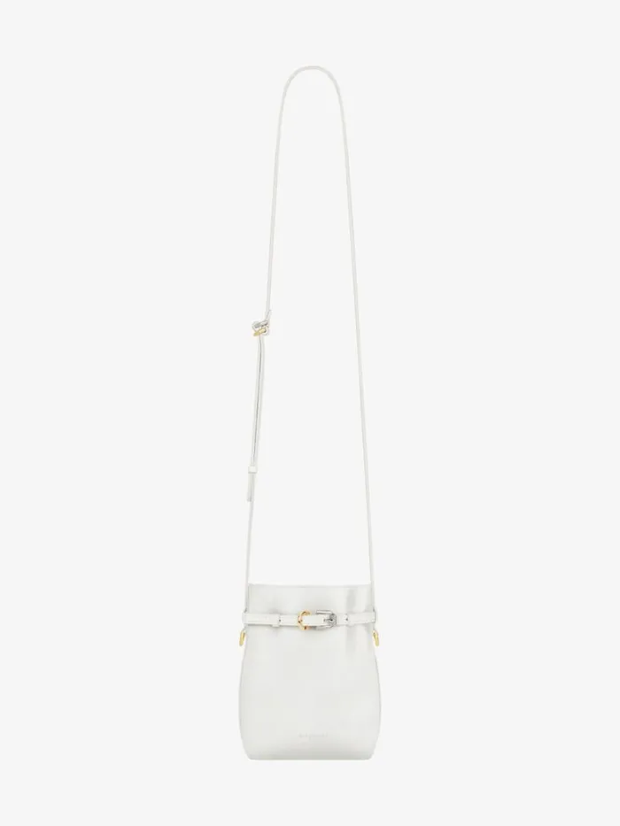 Voyou Phone Pouch In Leather Ivory Women Givenchy Micro Bags