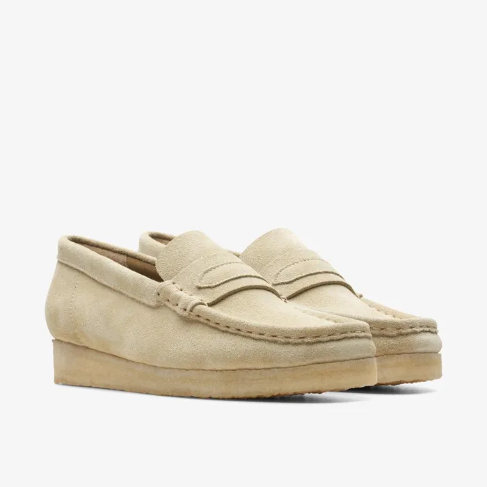 Wallabee Loafer Maple Suede Women Clarks SlipOns
