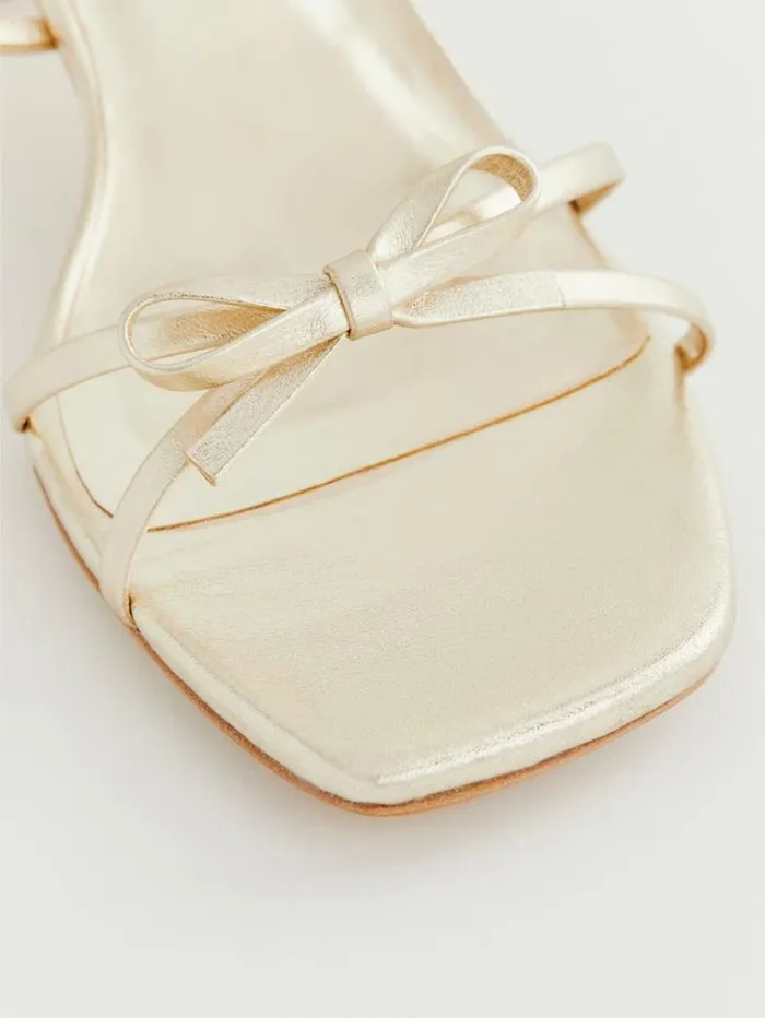 WeddingsShoes The Reformation Elodie Block Heeled Sandal Gold