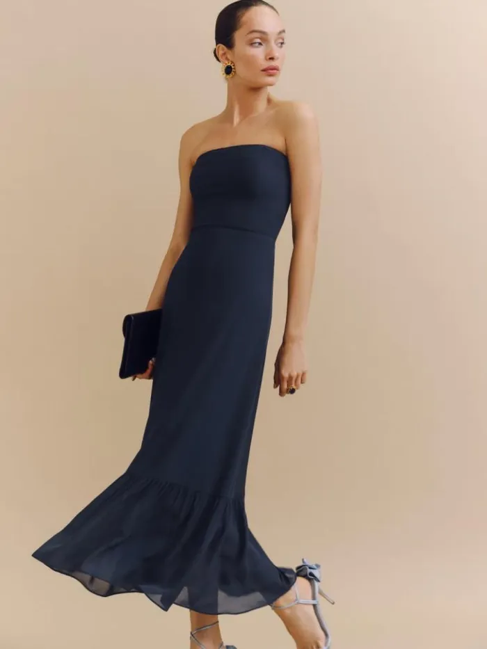 Weddings The Reformation Arta Dress Navy