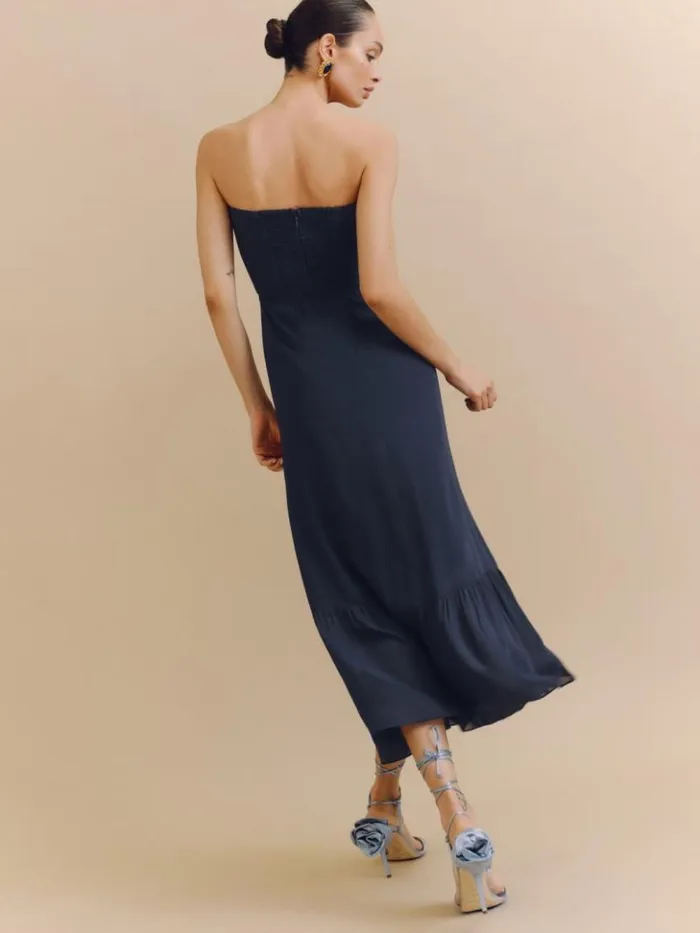 Weddings The Reformation Arta Dress Navy