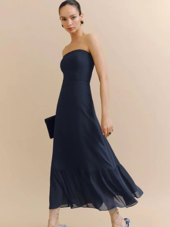 Weddings The Reformation Arta Dress Navy