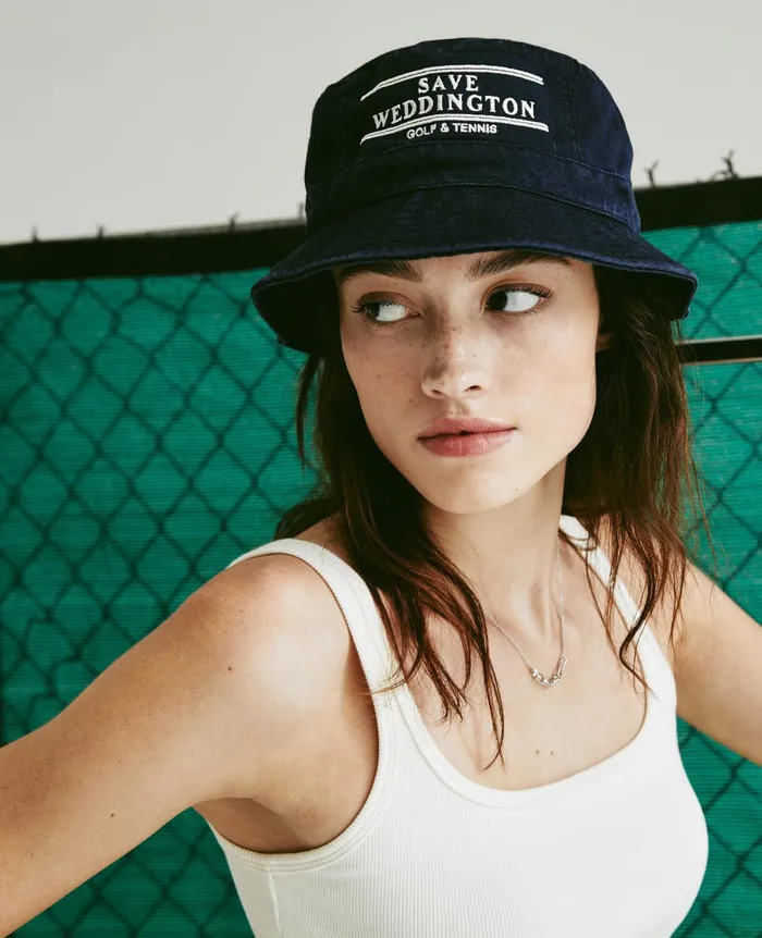 Weddington Bucket Hat Eb Save Weddington Court Navy WomenMen AG Jeans Hats