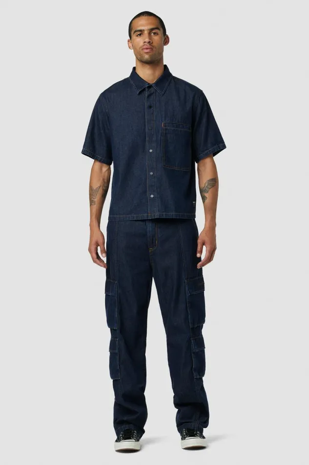 Wide Leg Men Hudson Jeans Wide Leg Cargo Dark Chambray Wide Leg Men Hudson Jeans Wide Leg Cargo Dark Chambray