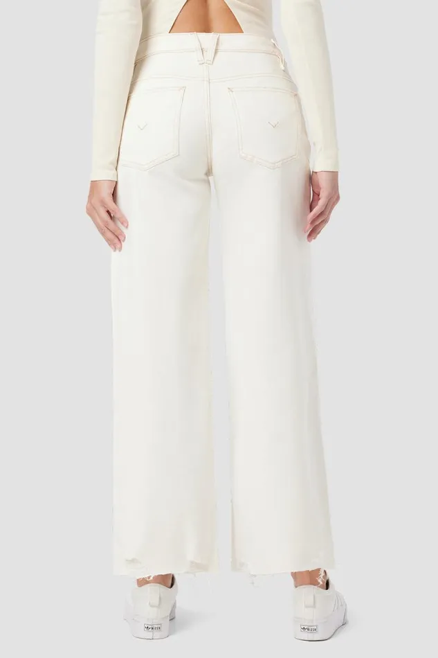 Wide Leg Women Hudson Jeans James Maternity Wide Leg Crop Jean Ecru Destructed Hem Wide Leg Women Hudson Jeans James Maternity Wide Leg Crop Jean Ecru Destructed Hem