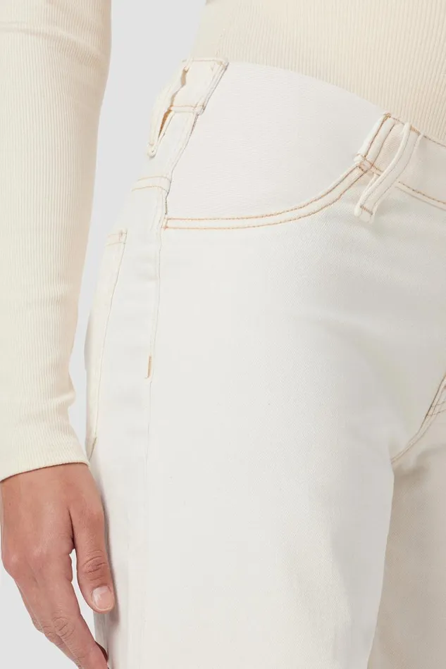 Wide Leg Women Hudson Jeans James Maternity Wide Leg Crop Jean Ecru Destructed Hem Wide Leg Women Hudson Jeans James Maternity Wide Leg Crop Jean Ecru Destructed Hem