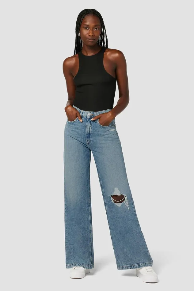 Wide Leg Women Hudson Jeans Jodie HighRise Loose Wide Leg Petite Jean Thunder Destructed Wide Leg Women Hudson Jeans Jodie HighRise Loose Wide Leg Petite Jean Thunder Destructed