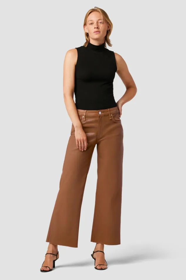 Wide Leg Women Hudson Jeans Rosie HighRise Wide Leg Ankle Jean Coated Caramel Cafe Wide Leg Women Hudson Jeans Rosie HighRise Wide Leg Ankle Jean Coated Caramel Cafe