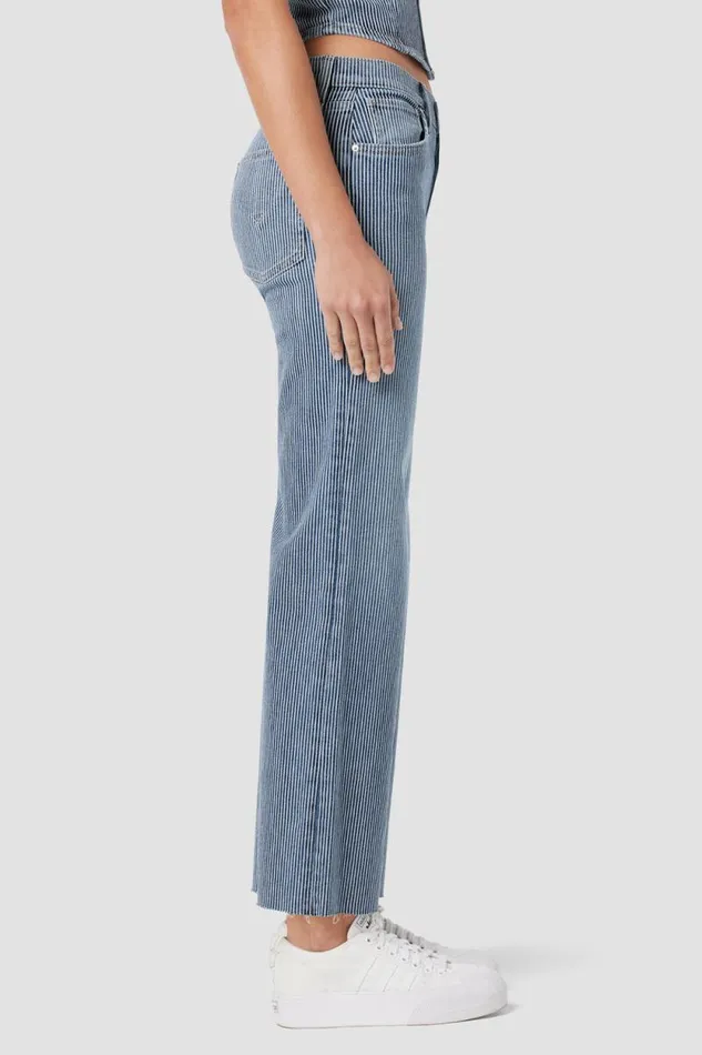 Wide Leg Women Hudson Jeans Rosie HighRise Wide Leg Ankle Jean Railroad Stripe Wide Leg Women Hudson Jeans Rosie HighRise Wide Leg Ankle Jean Railroad Stripe