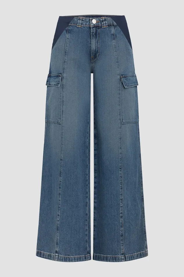 Wide Leg Women Hudson Jeans Utility Wide Leg Cargo Maternity Pant Deep Indigo Wide Leg Women Hudson Jeans Utility Wide Leg Cargo Maternity Pant Deep Indigo