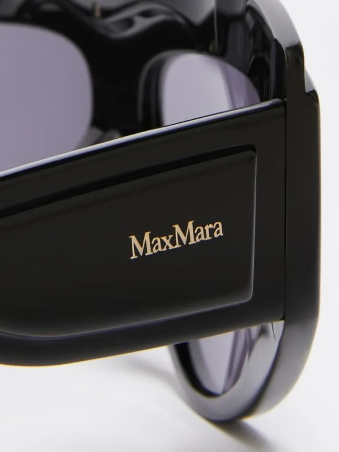 Woman Acetate Sunglasses Black Maxmara Eyewear Woman Acetate Sunglasses Black Maxmara Eyewear