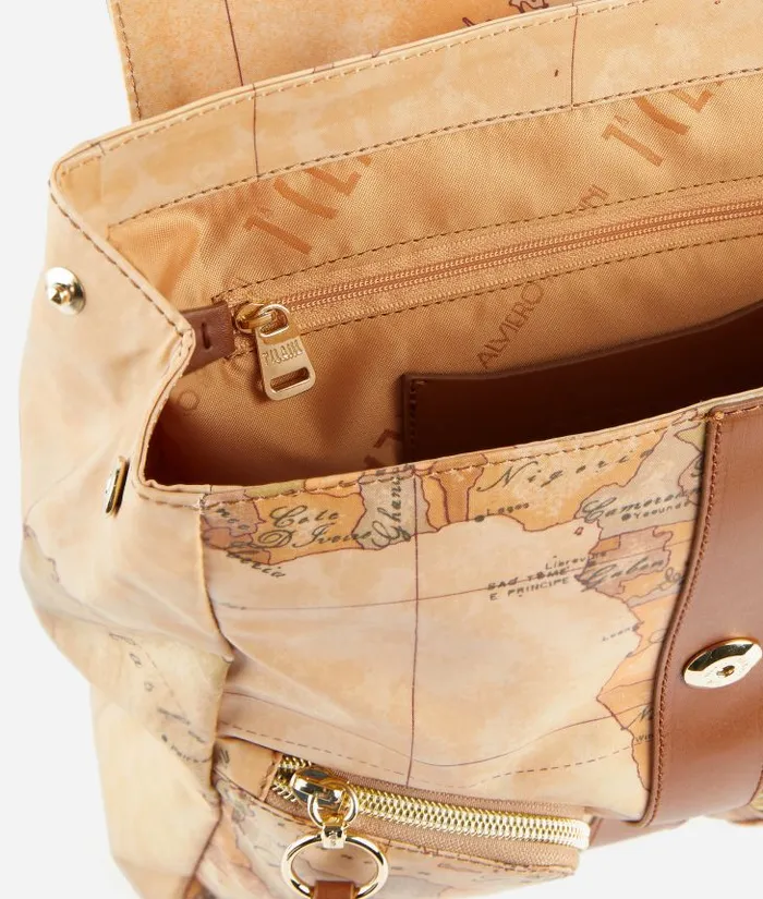 Woman Backpacks Bucket and Belt Bags Alviero Martini Social Soft Backpack Chestnut