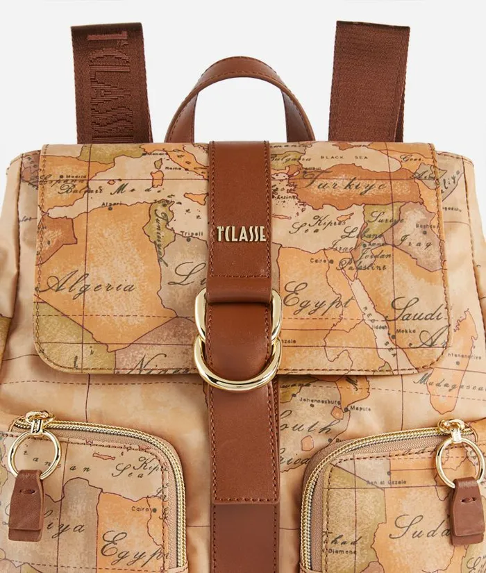 Woman Backpacks Bucket and Belt Bags Alviero Martini Social Soft Backpack Chestnut