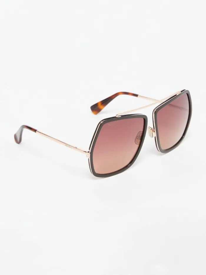 Woman Butterfly Sunglasses Bordeaux Maxmara Eyewear