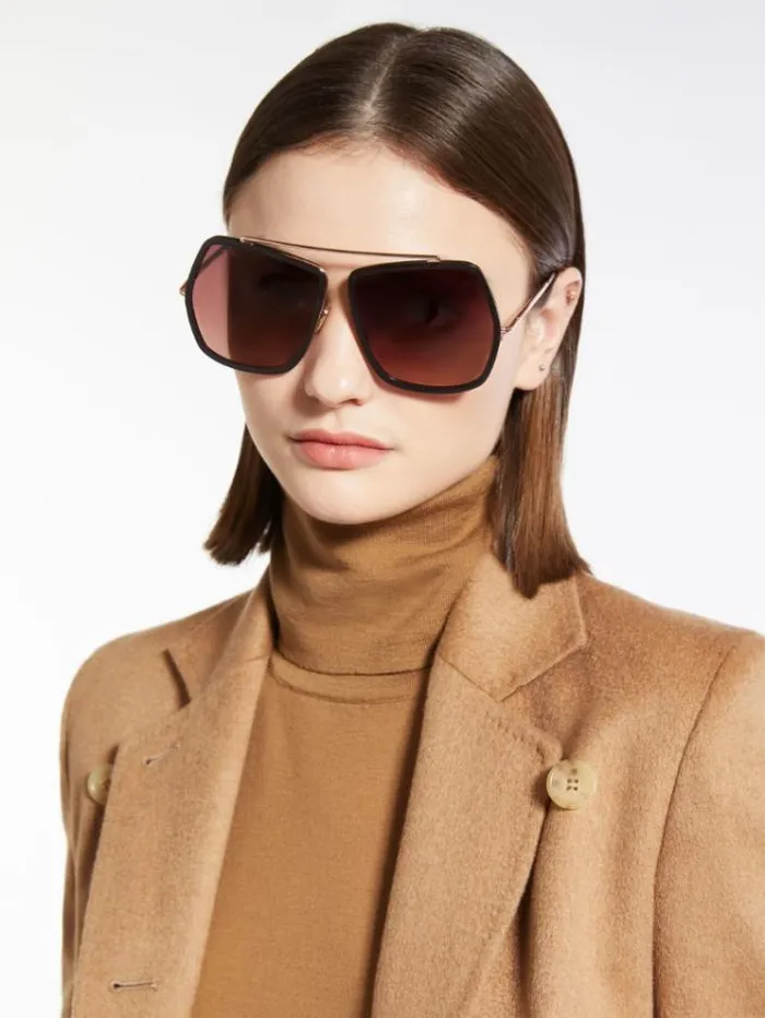 Woman Butterfly Sunglasses Bordeaux Maxmara Eyewear Woman Butterfly Sunglasses Bordeaux Maxmara Eyewear