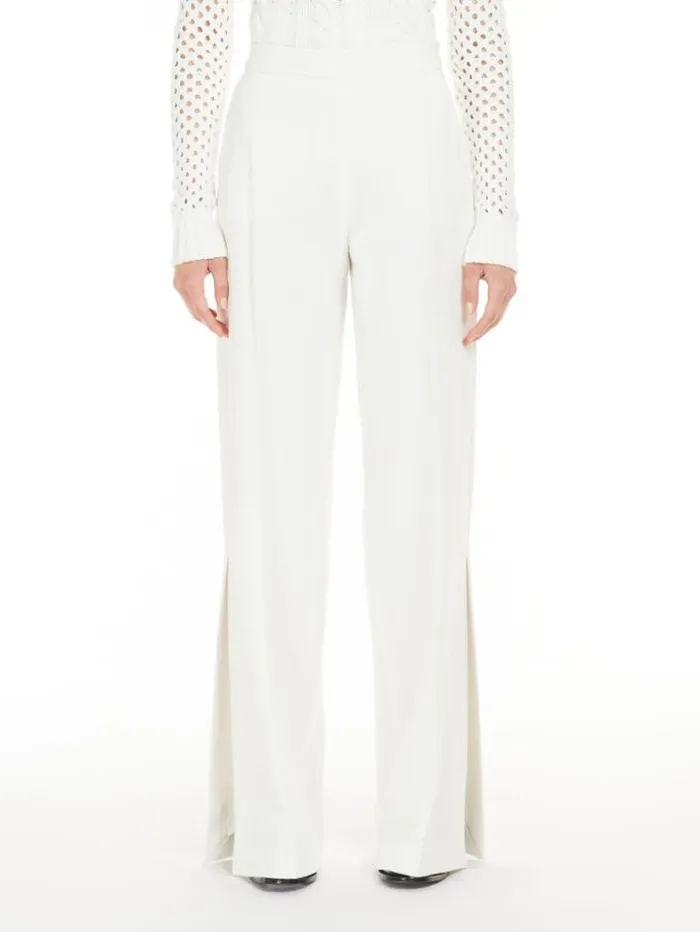 Woman Cady Trousers Optical White Maxmara Trousers