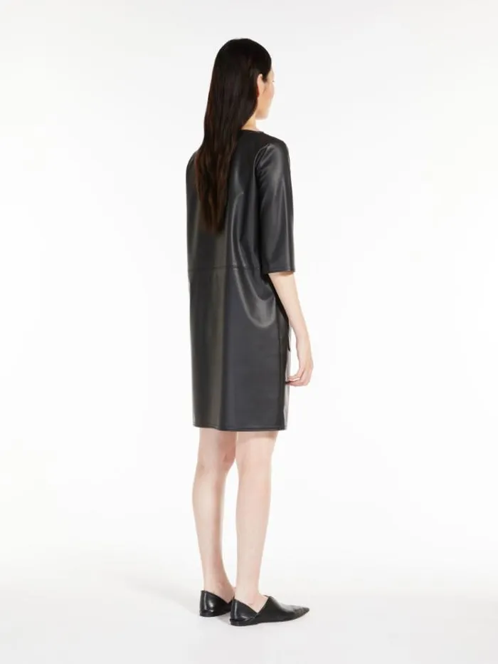 Woman Coated Jersey Dress Black Maxmara Dresses Woman Coated Jersey Dress Black Maxmara Dresses