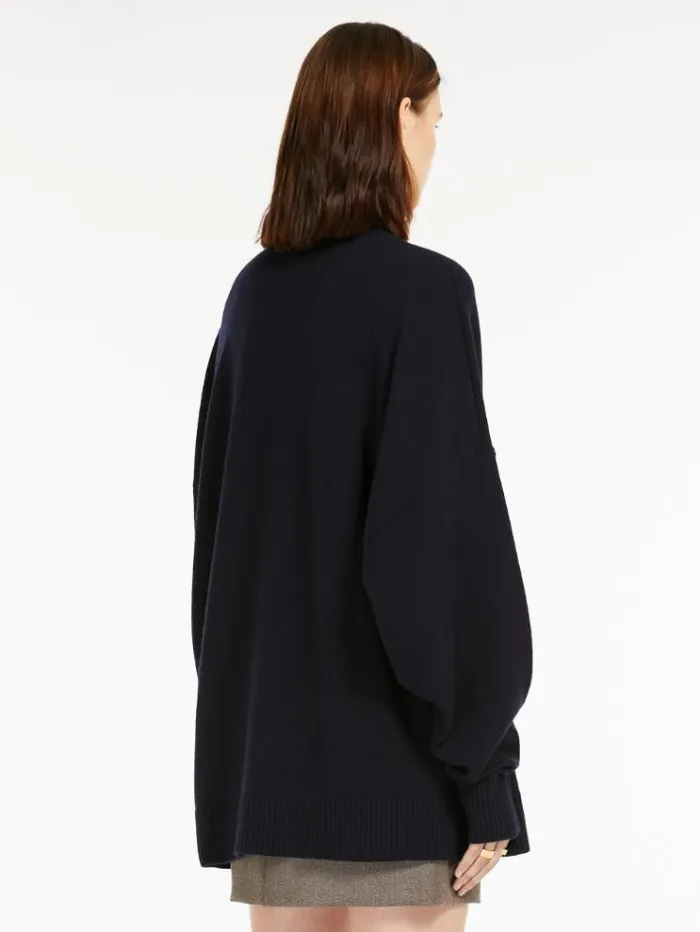 Woman Contrasting Diamondpatterned Oversized Sweater Ultramarine Maxmara Knitwear And Sweatshirts Woman Contrasting Diamondpatterned Oversized Sweater Ultramarine Maxmara Knitwear And Sweatshirts