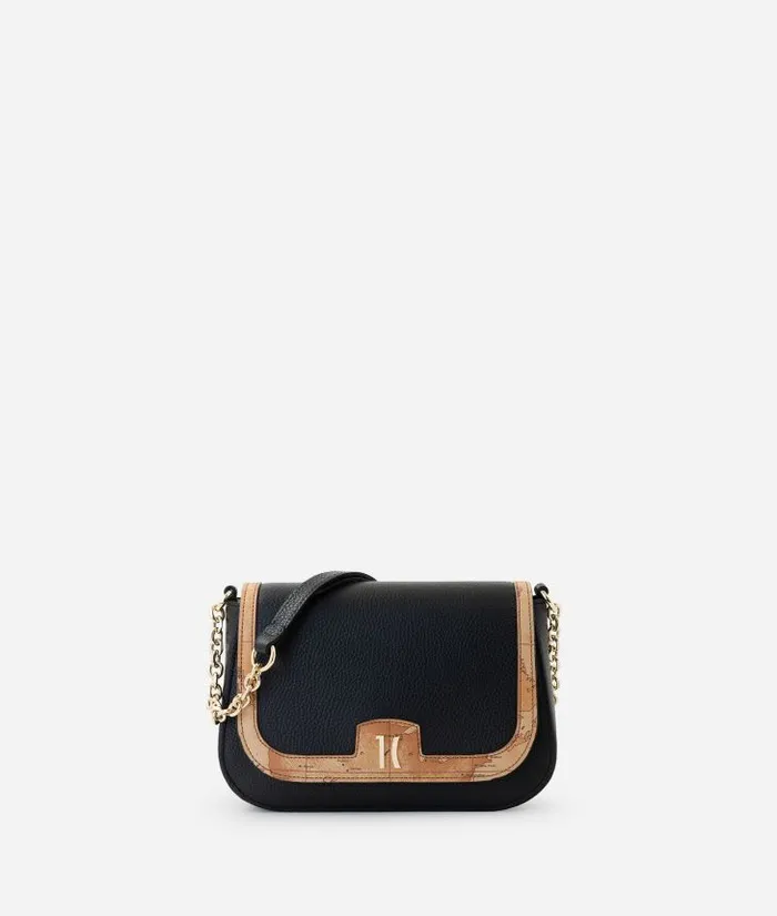 Woman Crossbody Bags Alviero Martini Moments Bag Grainy Leather Crossbody Bag With Chain Black Woman Crossbody Bags Alviero Martini Moments Bag Grainy Leather Crossbody Bag With Chain Black