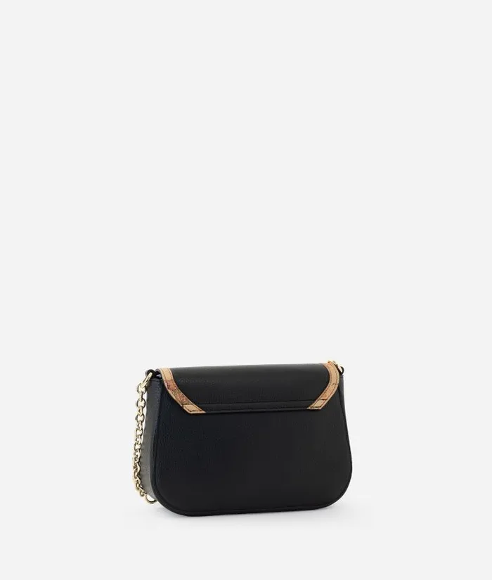 Woman Crossbody Bags Alviero Martini Moments Bag Grainy Leather Crossbody Bag With Chain Black