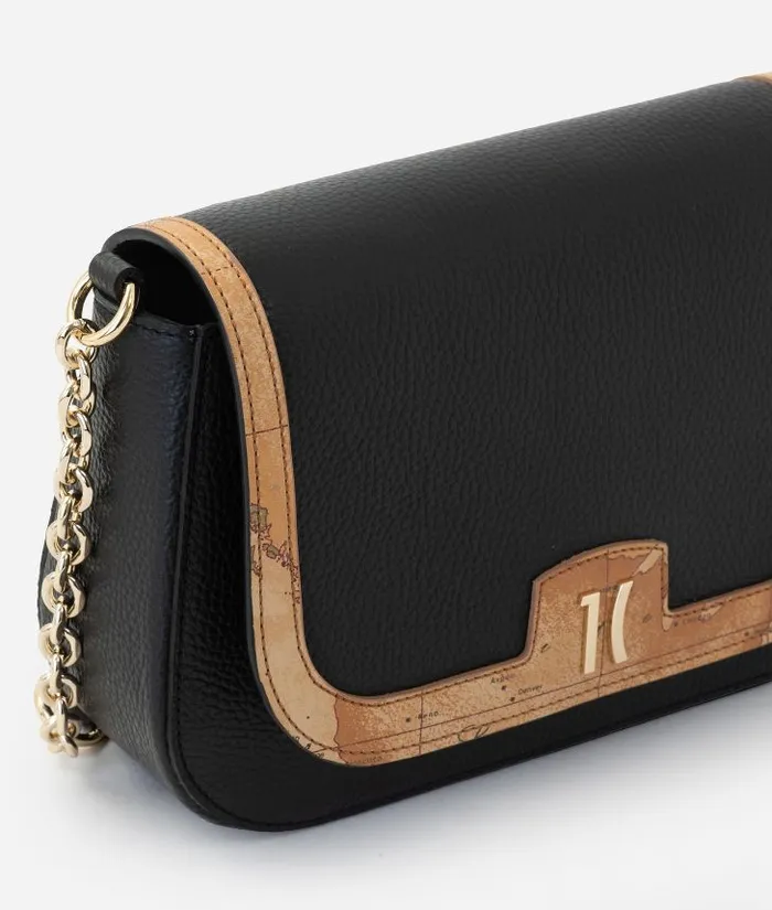 Woman Crossbody Bags Alviero Martini Moments Bag Grainy Leather Crossbody Bag With Chain Black