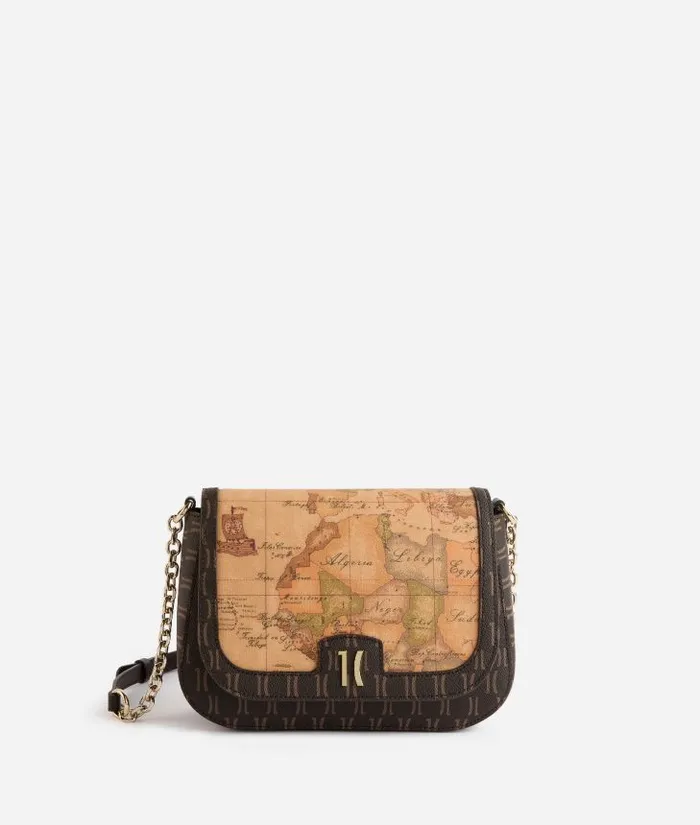 Woman Crossbody Bags Alviero Martini Moments Bag Monogram 1c Fabric Crossbody Bag With Chain Chocolate Woman Crossbody Bags Alviero Martini Moments Bag Monogram 1c Fabric Crossbody Bag With Chain Chocolate