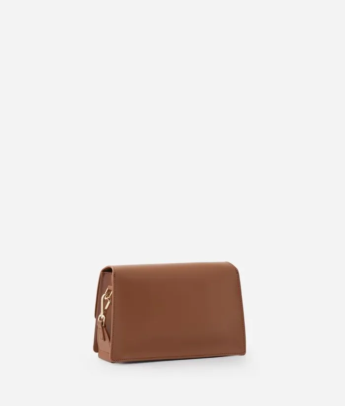 Woman Crossbody Bags Alviero Martini Winter Spirit Small Smooth Leather Flap Crossbody Bag Chestnut