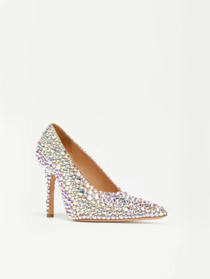 Woman Crystaladorned Suede Court Shoes Nudo Maxmara Dcollet