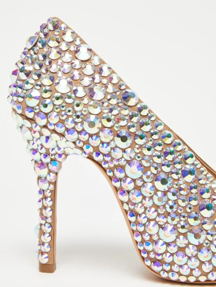 Woman Crystaladorned Suede Court Shoes Nudo Maxmara Dcollet Woman Crystaladorned Suede Court Shoes Nudo Maxmara Dcollet