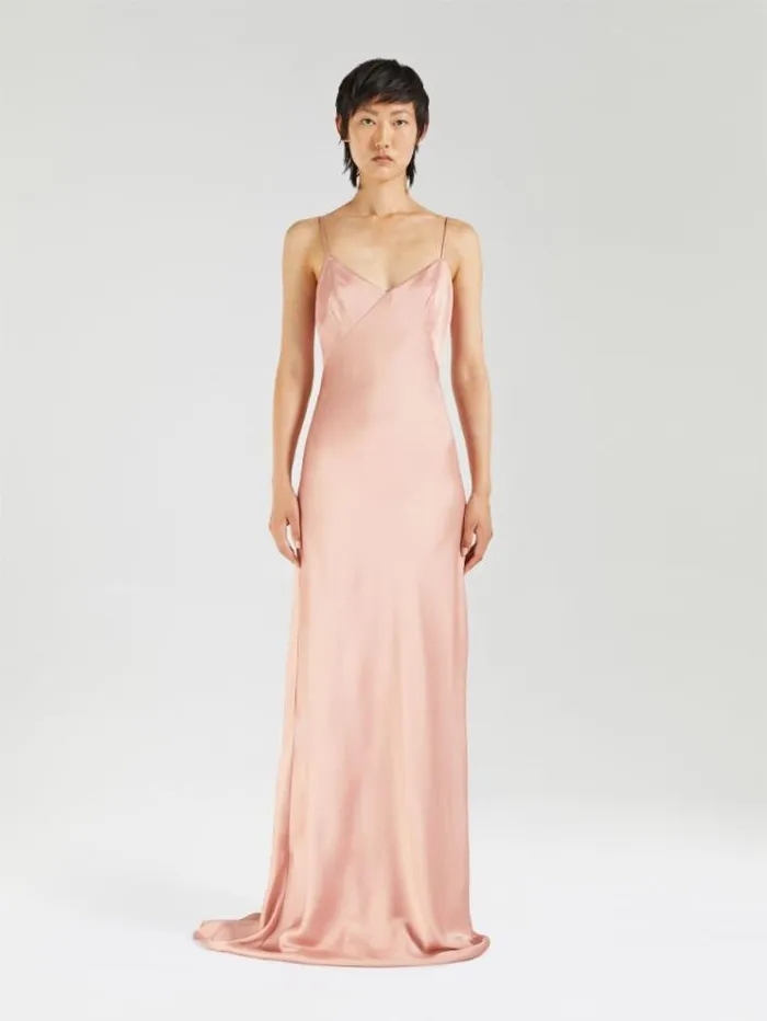 Woman Envers Satin Slip Dress Powder Maxmara Dresses
