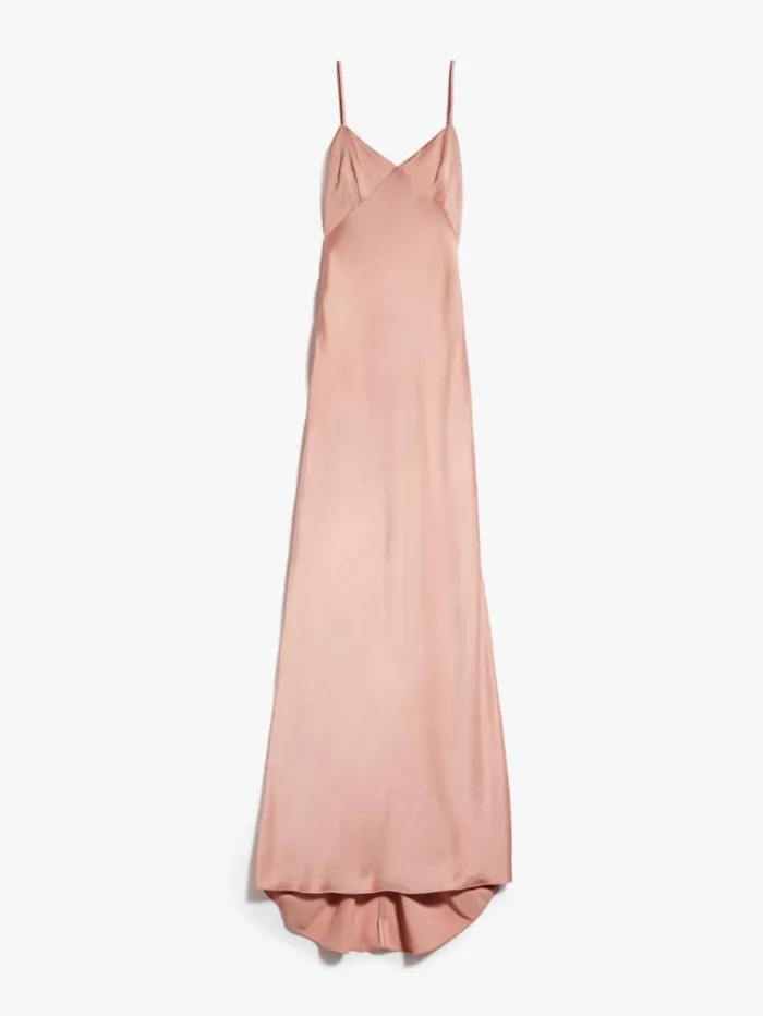Woman Envers Satin Slip Dress Powder Maxmara Dresses Woman Envers Satin Slip Dress Powder Maxmara Dresses