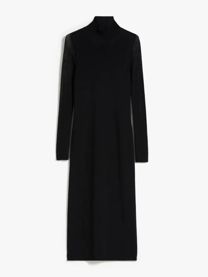 Woman Fitted Dress In Stretch Viscose Black Maxmara Dresses Woman Fitted Dress In Stretch Viscose Black Maxmara Dresses