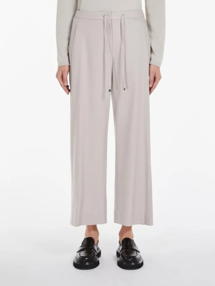 Woman Flannel Joggers Ecru Maxmara Trousers