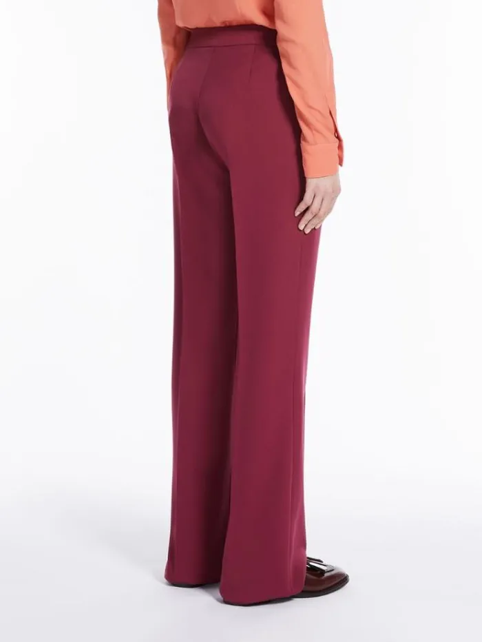 Woman Flared Trousers In Wool Raspberry Maxmara Trousers Woman Flared Trousers In Wool Raspberry Maxmara Trousers
