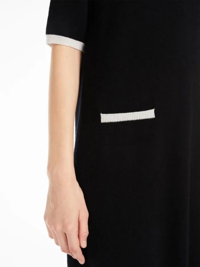 Woman Flared Wool And Cashmere Dress Black Maxmara Dresses Woman Flared Wool And Cashmere Dress Black Maxmara Dresses
