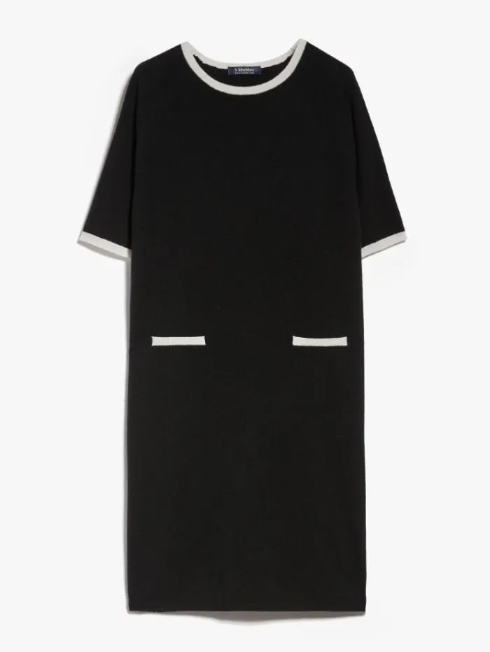 Woman Flared Wool And Cashmere Dress Black Maxmara Dresses Woman Flared Wool And Cashmere Dress Black Maxmara Dresses