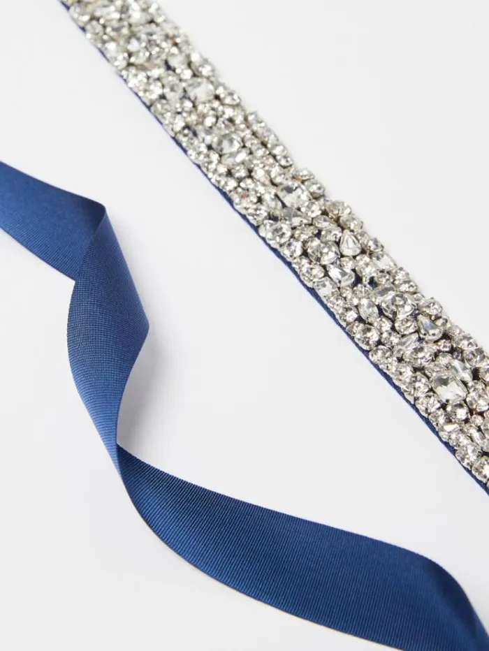 Woman Grosgrain Belt Cornflower Blue Maxmara Bridal Accessories