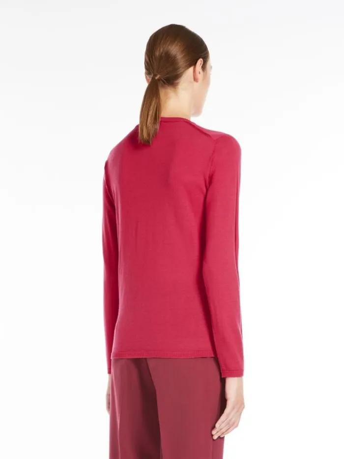 Woman Lightweight Wool Jumper Raspberry Maxmara Knitwear And Sweatshirts Woman Lightweight Wool Jumper Raspberry Maxmara Knitwear And Sweatshirts